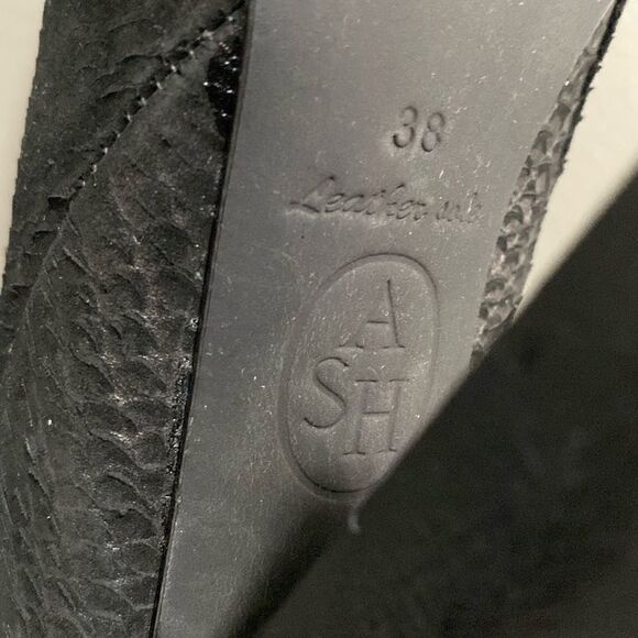 Ash Black Leather Textured Boots/Booties Size 38 US 8 - Picture 13 of 13